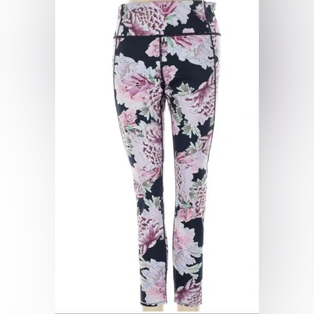 Athleta-  Run Free Garden Party Floral Leggings- Size S - Picture 2 of 13